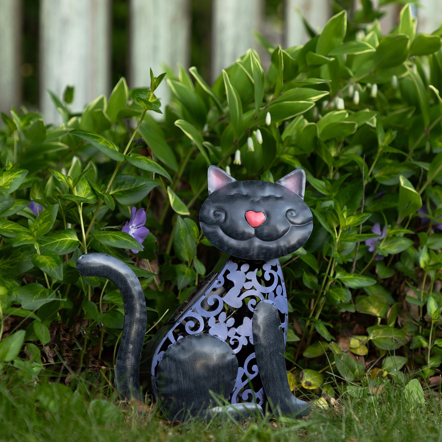 Pet Metal Solar Light Statue