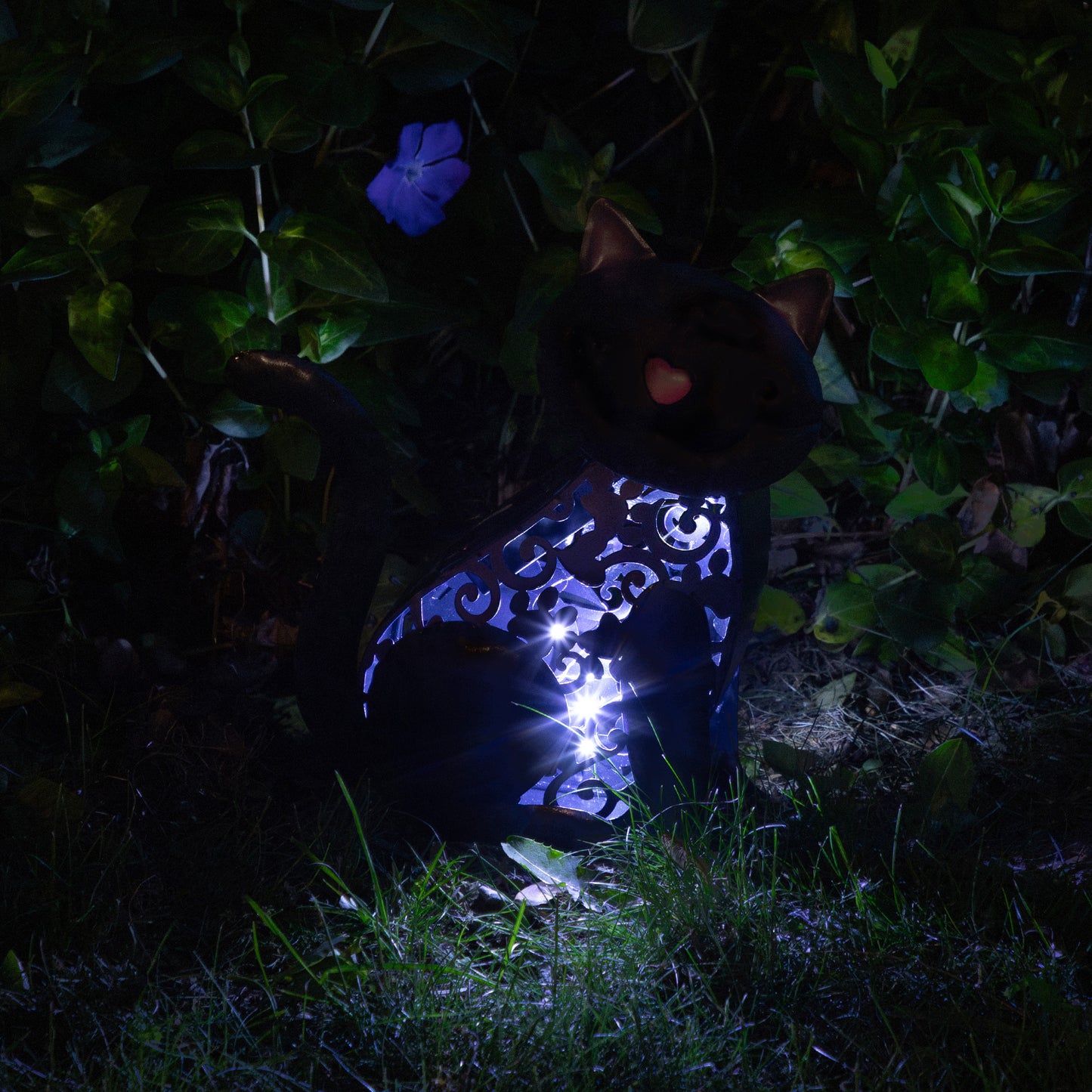 Pet Metal Solar Light Statue