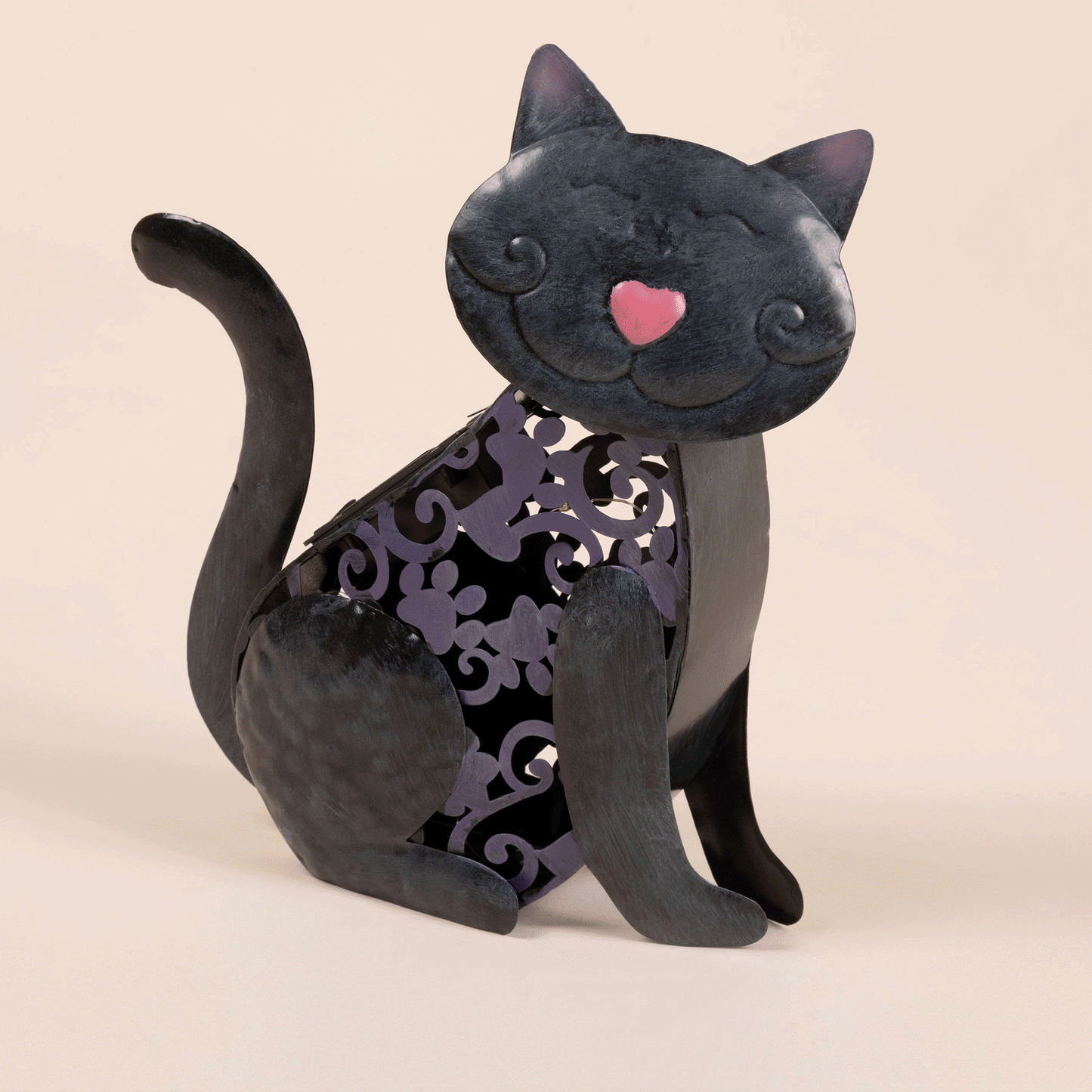 Pet Metal Solar Light Statue