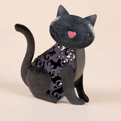 Pet Metal Solar Light Statue