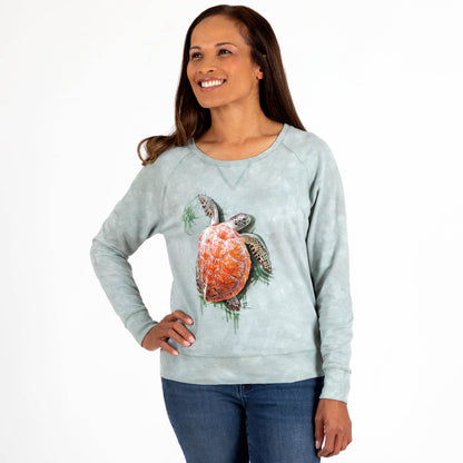 Turtle Tie-Dye Women's Crew Neck Sweatshirt