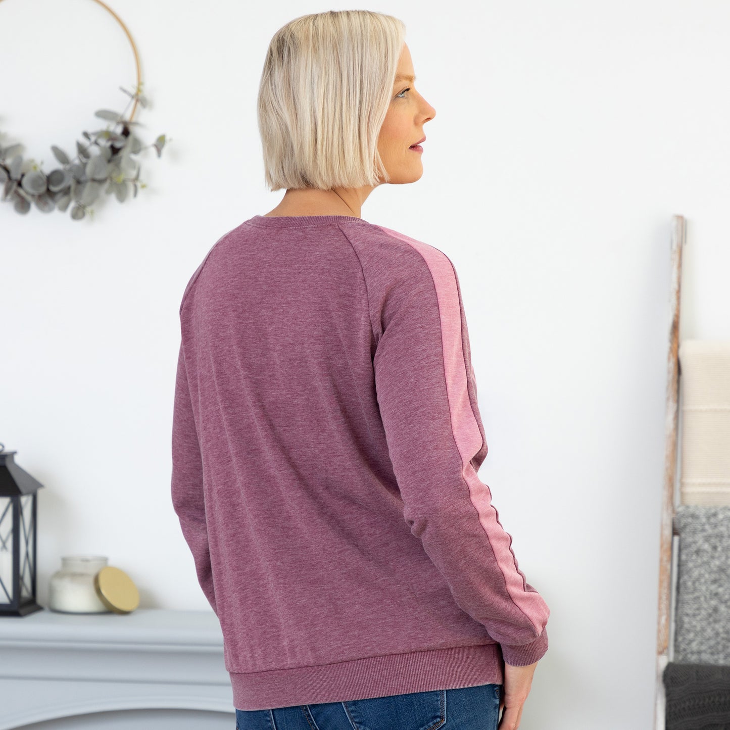 Paw Print Burnout Crew Sweatshirt