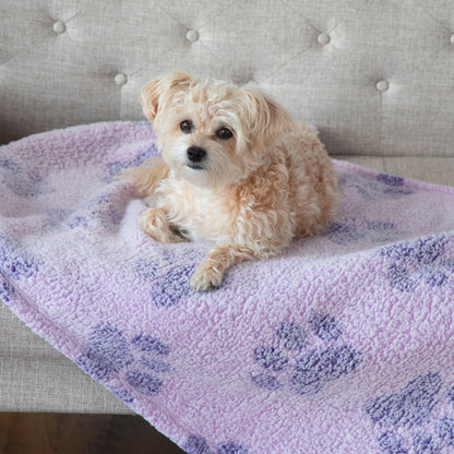 Paws I Love You Plush Sherpa Fleece Pet Blanket