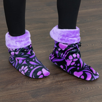 Super Cozy&trade; Deluxe Paw Non-Slip Toggle Slipper Booties