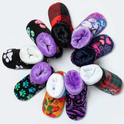 Super Cozy&trade; Deluxe Paw Non-Slip Toggle Slipper Booties