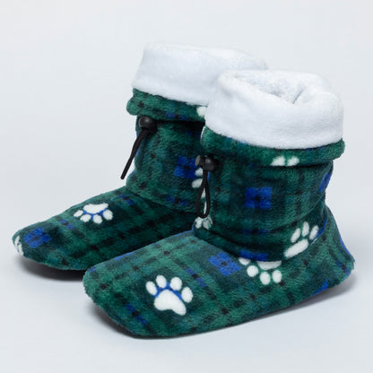 Super Cozy&trade; Deluxe Paw Non-Slip Toggle Slipper Booties