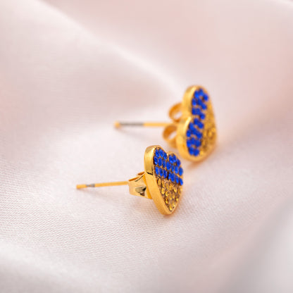 Our Hearts Are With Ukraine Gold Plated Earrings