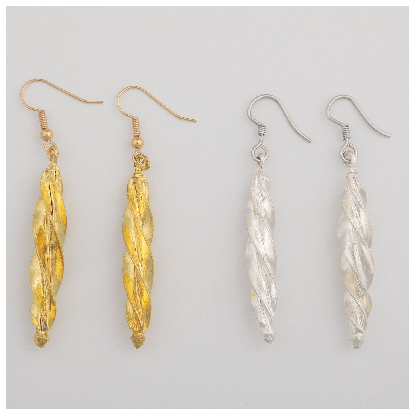 Fulani Spiral Djenne Drop Earrings