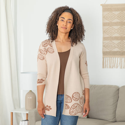 Pop of Paw Long Cardigan