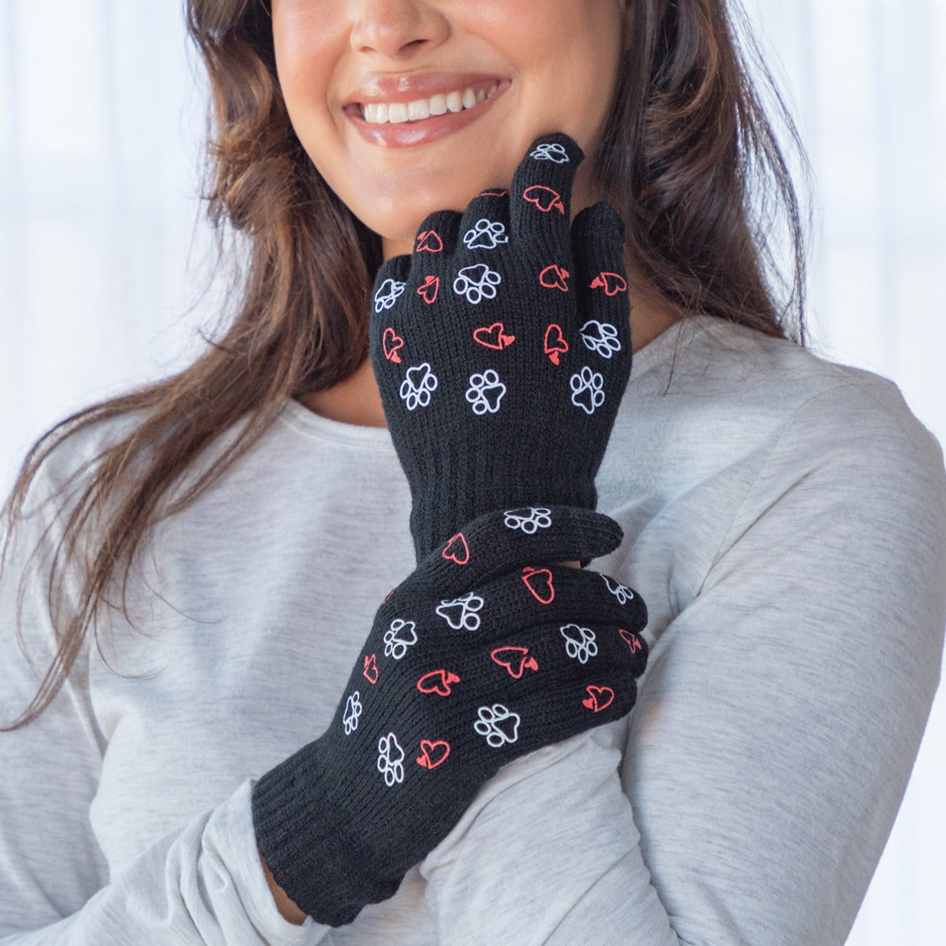 Paw Print Touch Screen Gloves