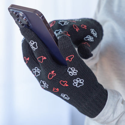 Paw Print Touch Screen Gloves