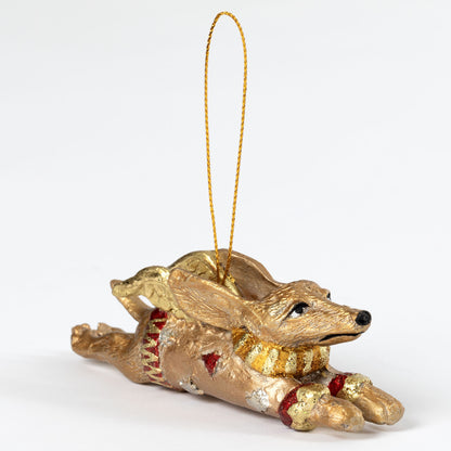 Beaded Coppertini Dog Ornament