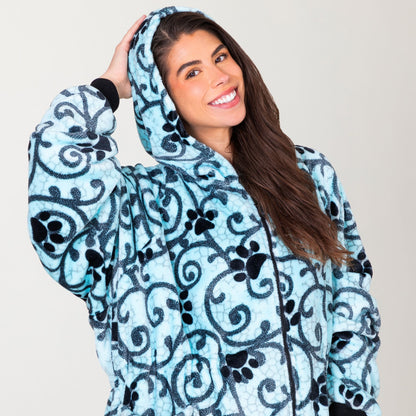 Super Cozy&trade; Premium Full Zip Wearable Hoodie Blanket