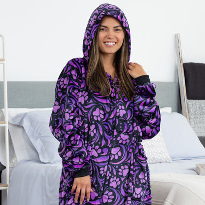 Super Cozy&trade; Premium Full Zip Wearable Hoodie Blanket