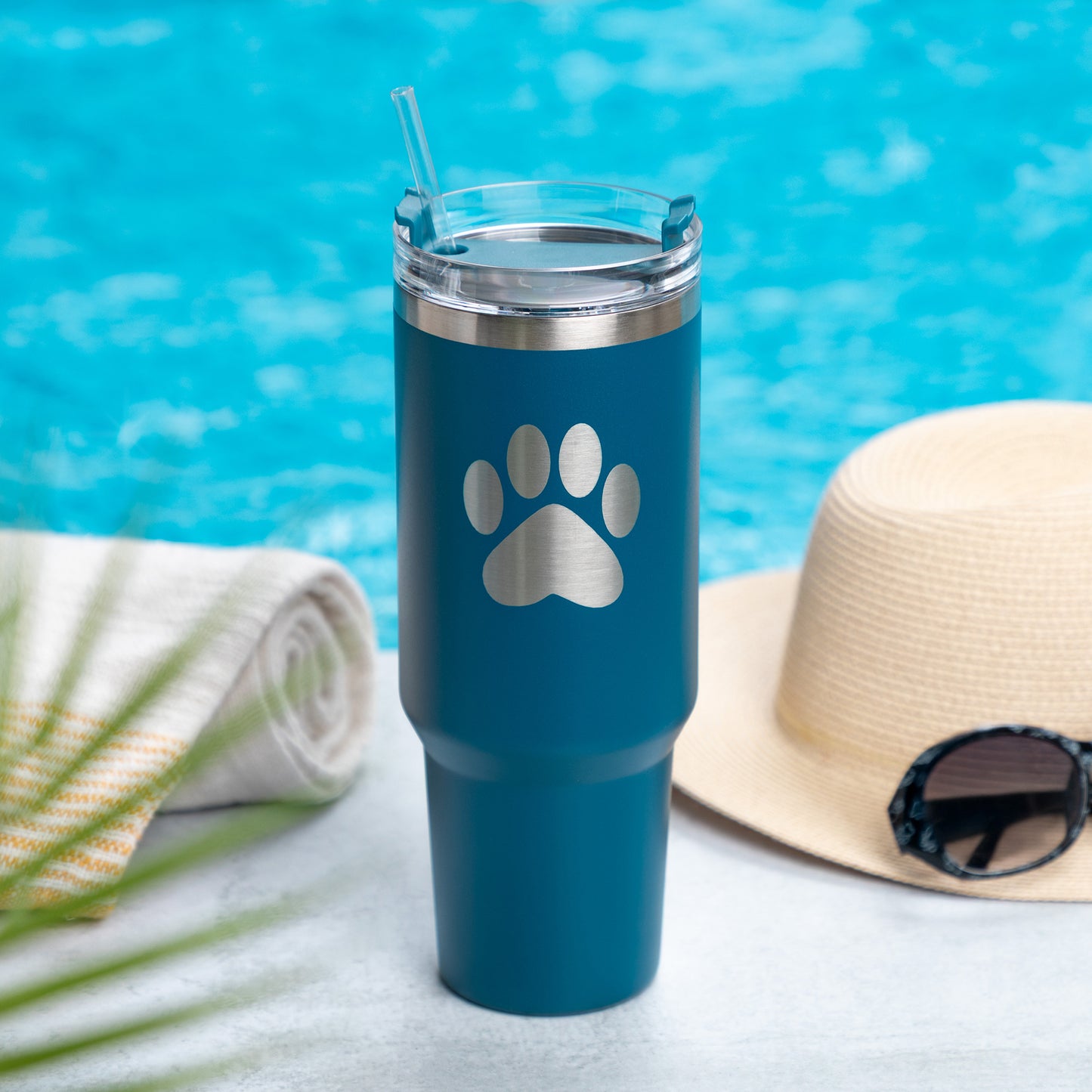 Paw Print Vacuum Sealed Stainless Steel Tumbler - 40 oz