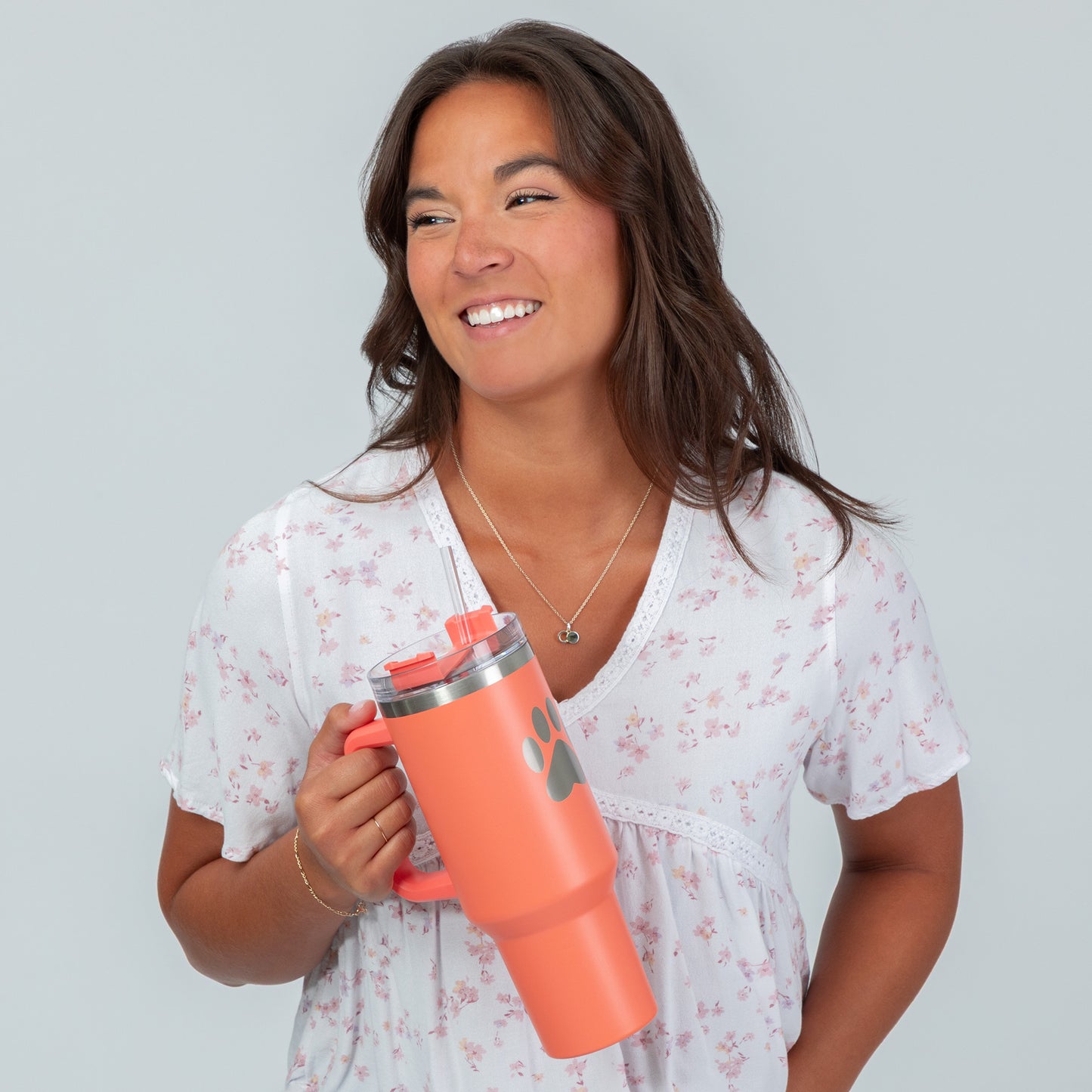 Paw Print Vacuum Sealed Stainless Steel Tumbler - 40 oz