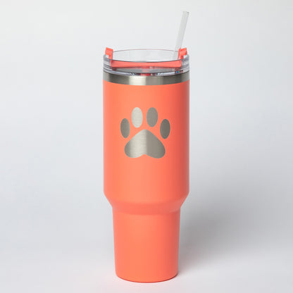 Paw Print Vacuum Sealed Stainless Steel Tumbler - 40 oz