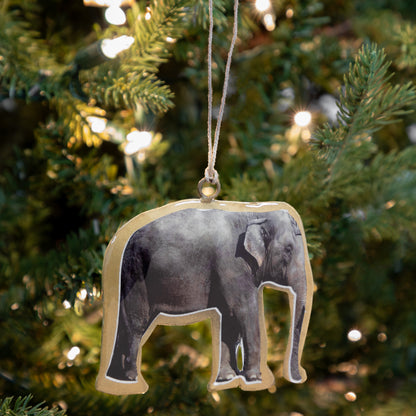 Love For Elephants Metal Ornament