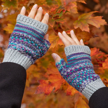 Splash of Color Alpaca Fingerless Mittens