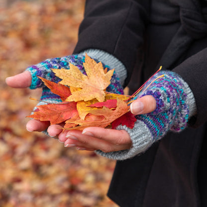 Splash of Color Alpaca Fingerless Mittens