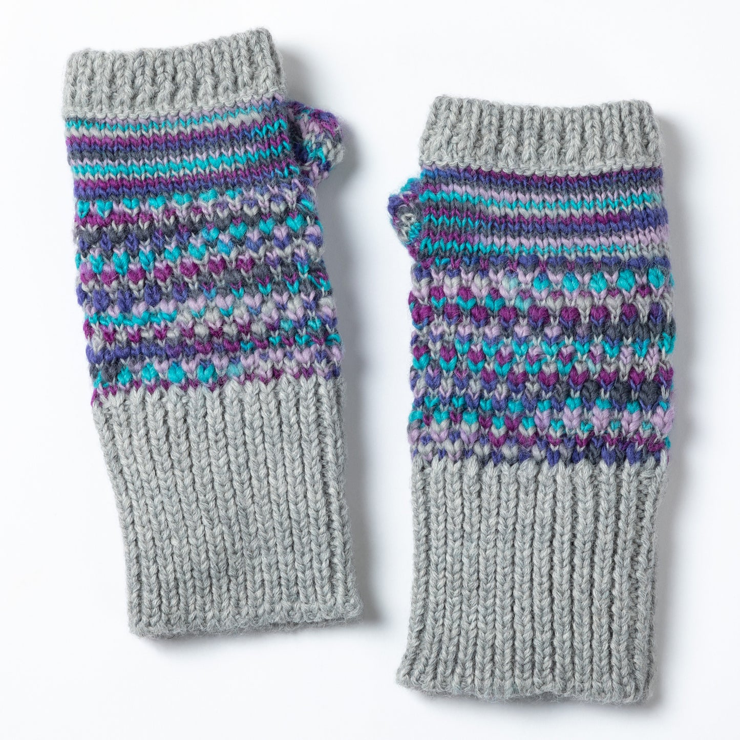 Splash of Color Alpaca Fingerless Mittens