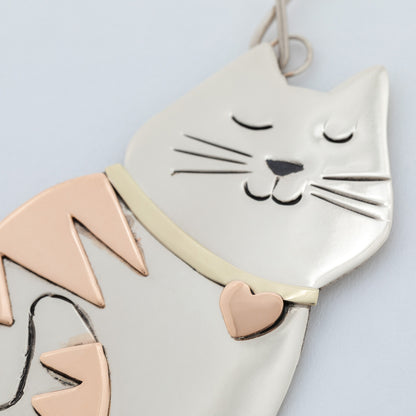 Whiskers & Stripes Cat Ornament