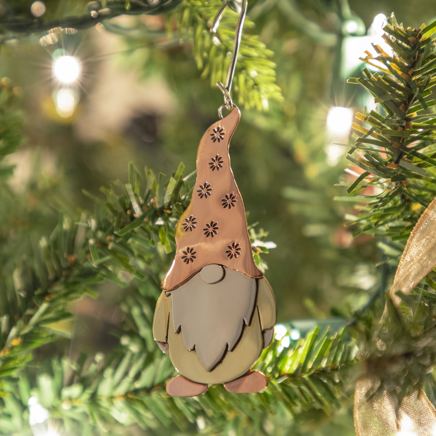 Cute Gnome Mixed Metal Ornament