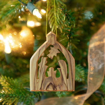 Hand Carved Olive Wood Ornament