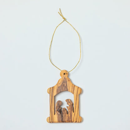 Hand-Carved Olive Wood Ornament
