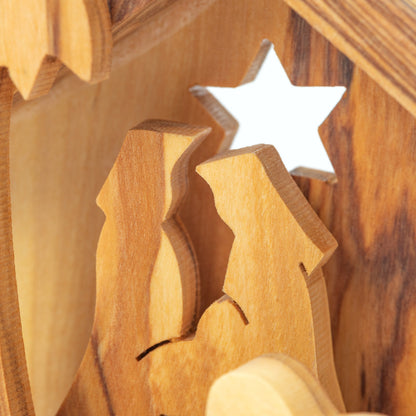 Hand-Carved Olive Wood Ornament