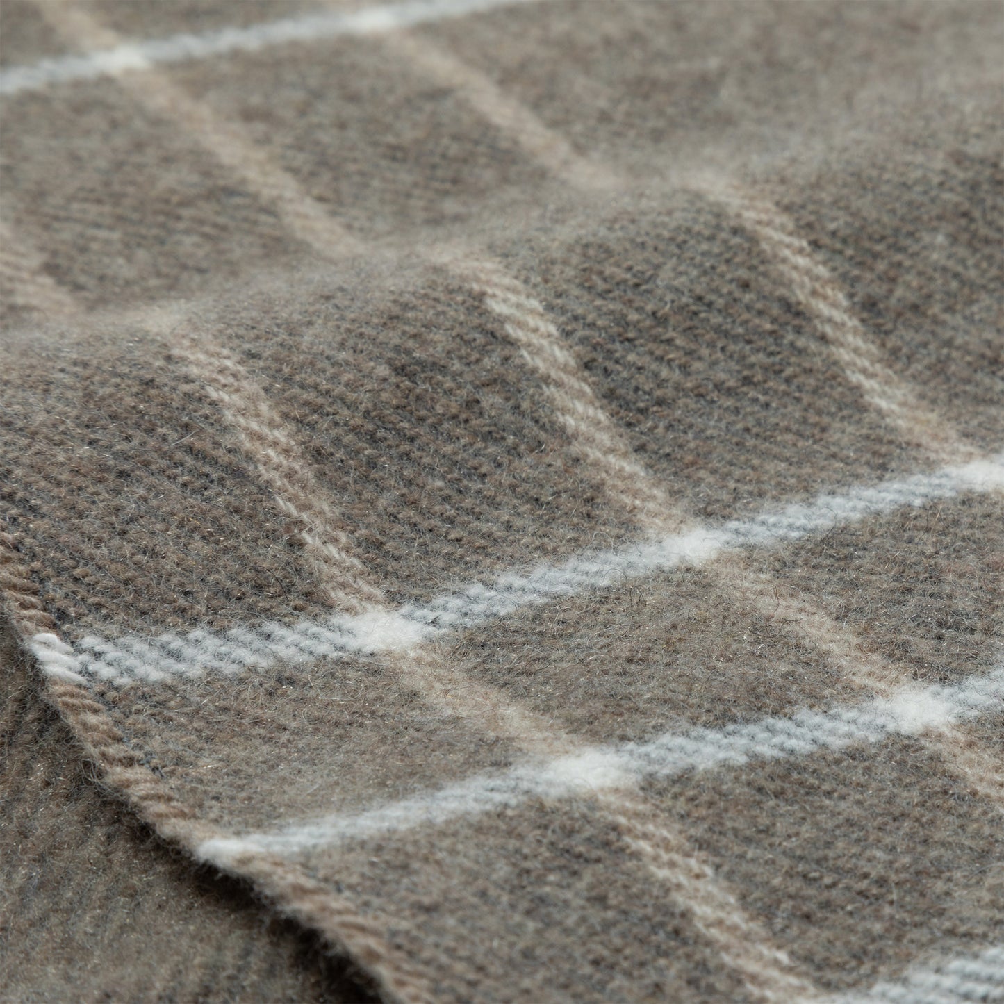 Ukrainian Merino Wool & Cashmere Plaid Scarf