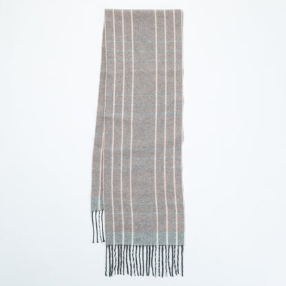 Ukrainian Merino Wool & Cashmere Plaid Scarf