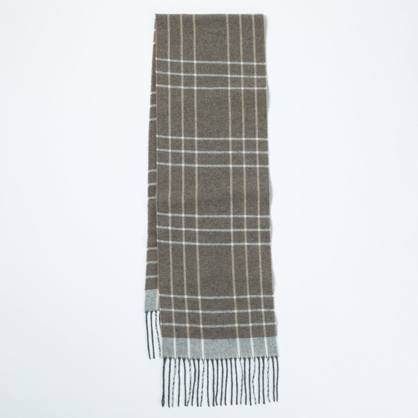 Ukrainian Merino Wool & Cashmere Plaid Scarf