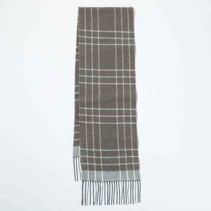Ukrainian Merino Wool & Cashmere Plaid Scarf
