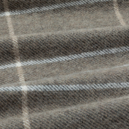 Ukrainian Merino Wool & Cashmere Plaid Shawl