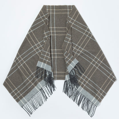 Ukrainian Merino Wool & Cashmere Plaid Shawl