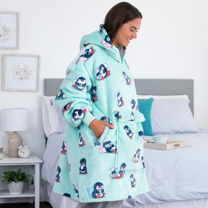 Wearable Pet Pocket Hoodie Blanket