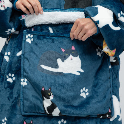 Wearable Pet Pocket Hoodie Blanket