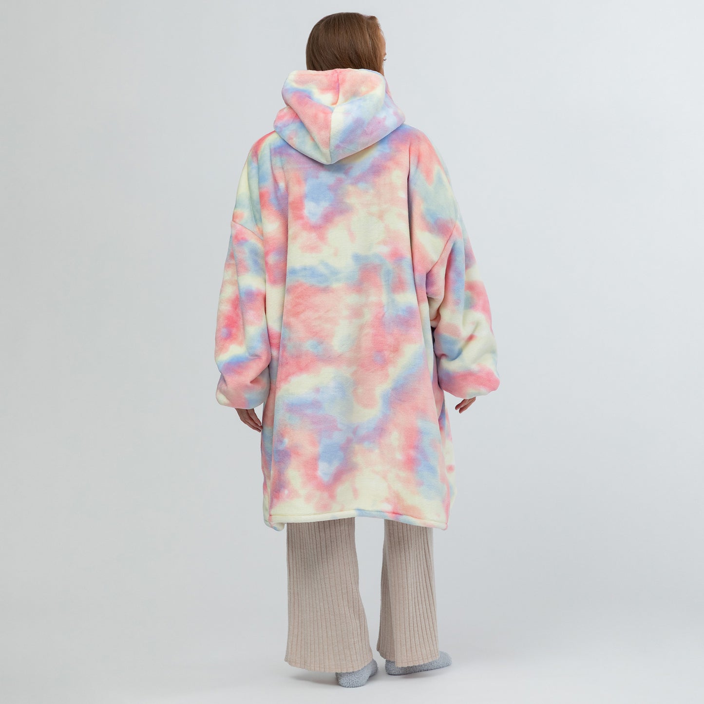 Wearable Pet Pocket Hoodie Blanket