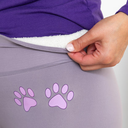 Paw Print Fleece-Lined Leggings