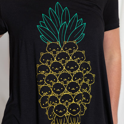 Cat Pineapple Short Sleeve Tee