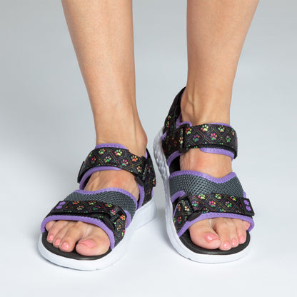 Paw Print Adjustable Comfort Sandals