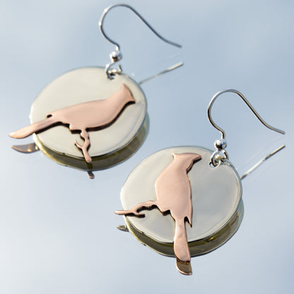 Love for Birds Mixed Metal Earrings