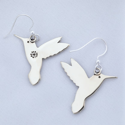 Hummingbird in Flight Earrings