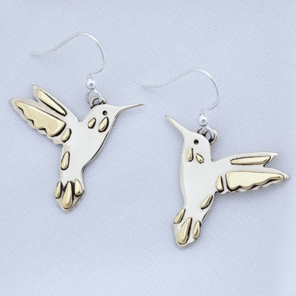 Hummingbird in Flight Earrings