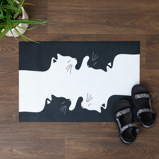 Snuggle Cats Indoor Outdoor Mat