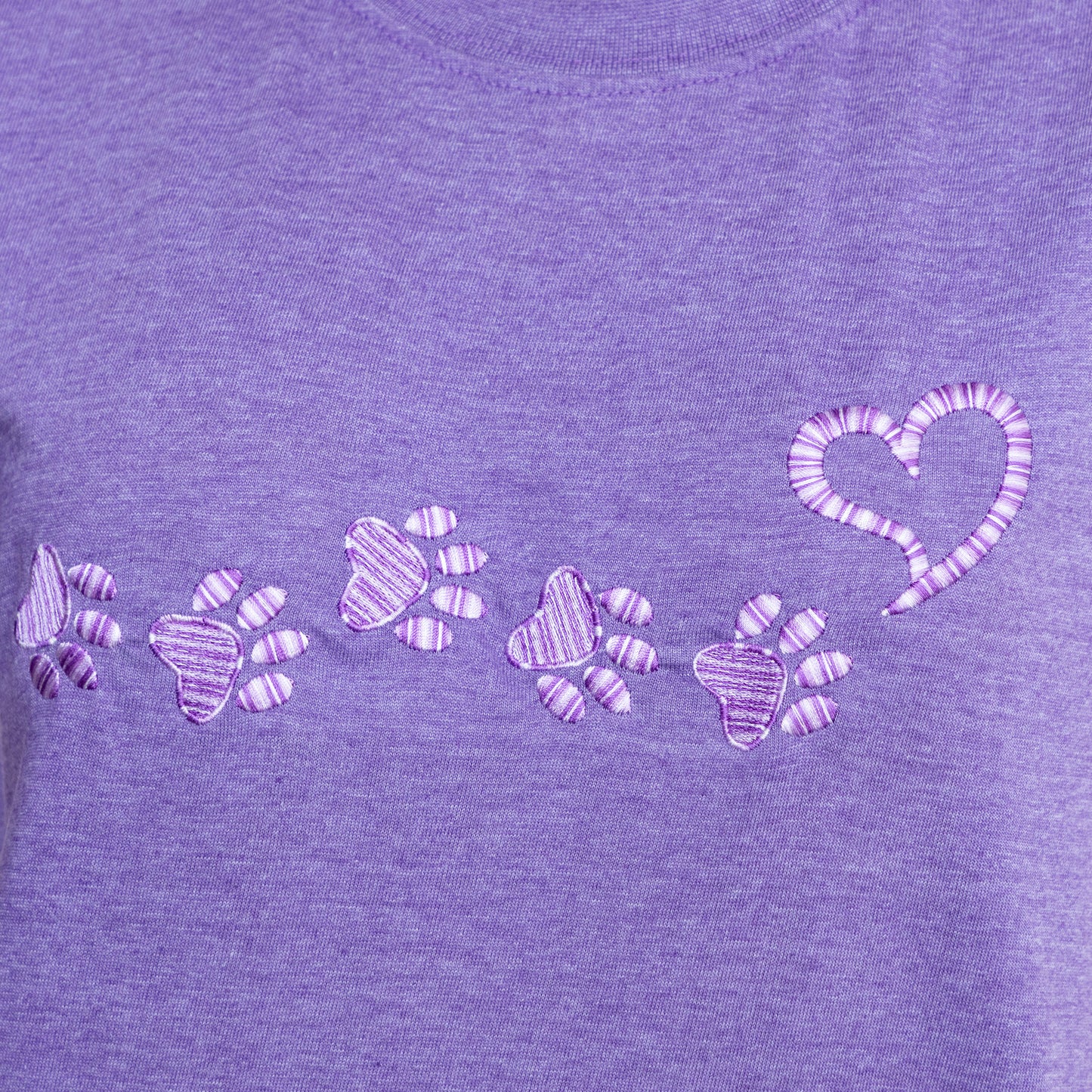 Embroidered Paw Prints & Heart Tee