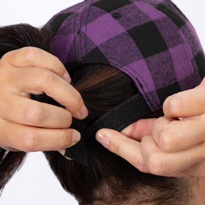 Paw Print Plaid Baseball Hat