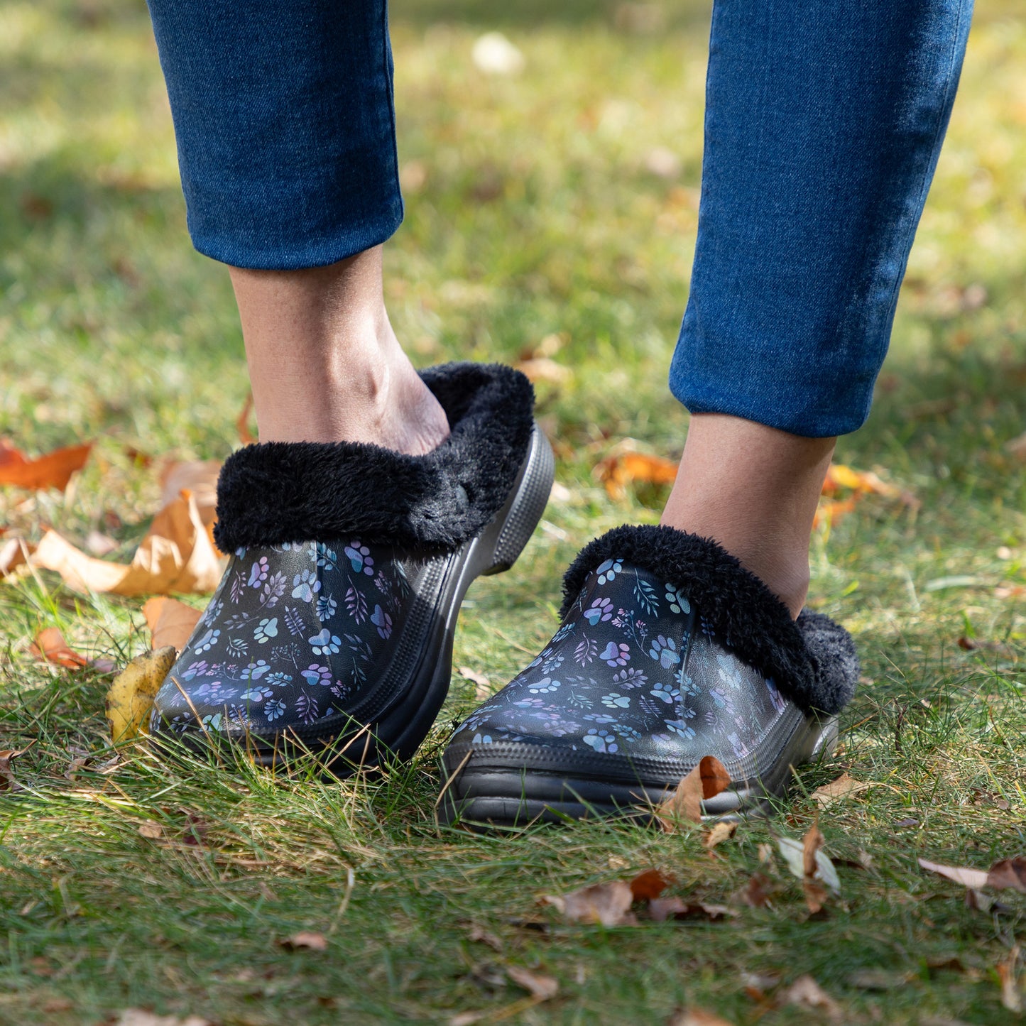 Paw Print Indoor/Outdoor Slide Slippers