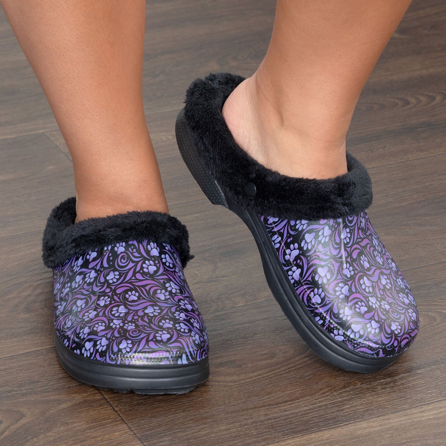 Paw Print Indoor/Outdoor Clog Slipper Shoes
